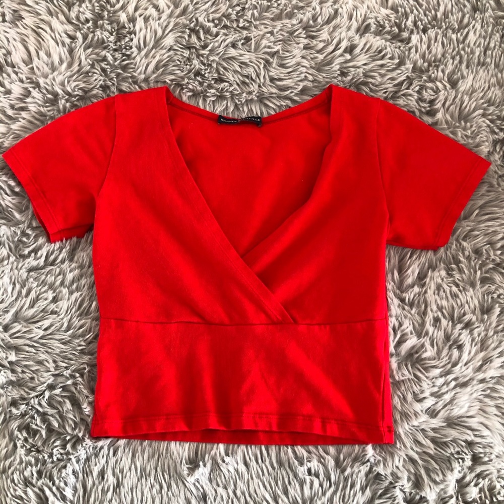 Brandy Melville wrap crop top